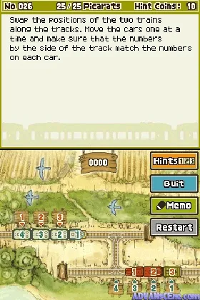 Professor Layton and the Diabolical Box (USA) screen shot game playing